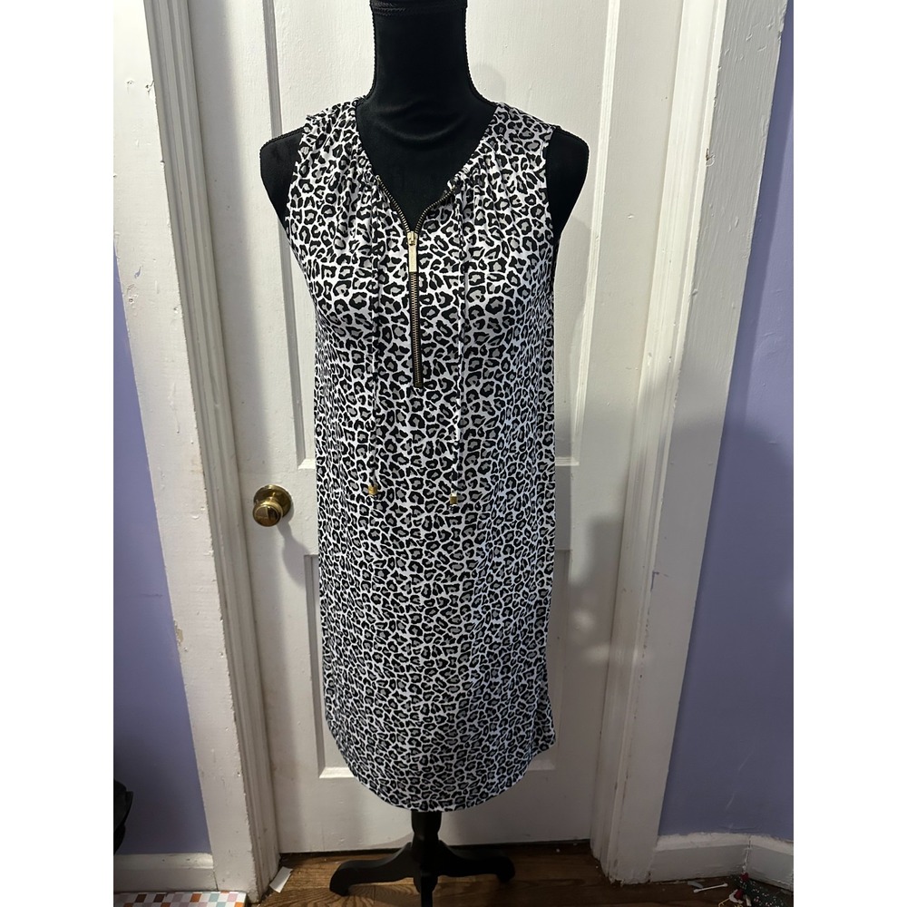Michael Kors Grey Leopard‎ Print Tank Dress in S